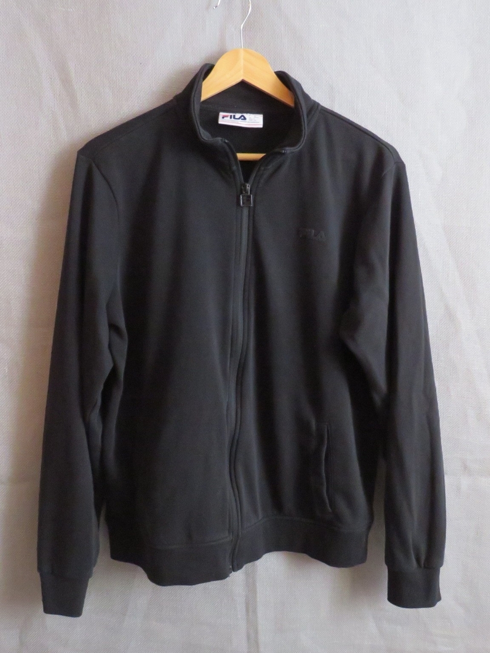 FILA Men's Black Full-Zip Track Sweater
